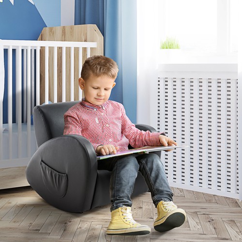 Kids sofa side pocket - side,