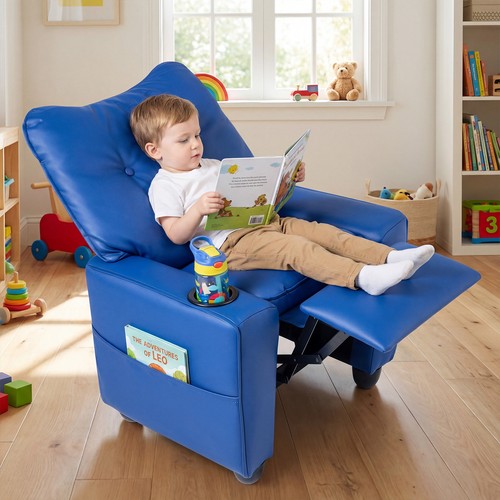 Kids recliner chair leather - recliner, pu
