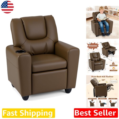 Ergonomic kids recliner brown - recliner,