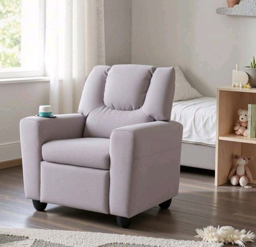 Kids recliner chair grey - grey, pu